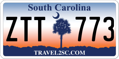 SC license plate ZTT773