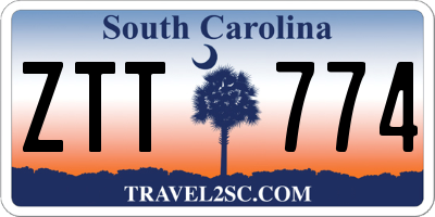 SC license plate ZTT774