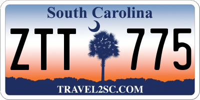 SC license plate ZTT775
