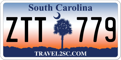 SC license plate ZTT779