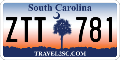 SC license plate ZTT781