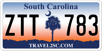 SC license plate ZTT783