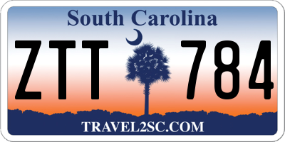 SC license plate ZTT784