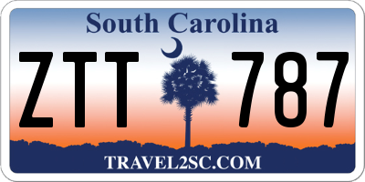 SC license plate ZTT787