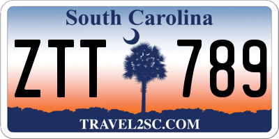 SC license plate ZTT789