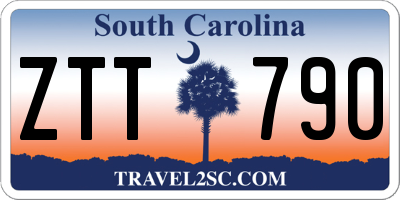SC license plate ZTT790