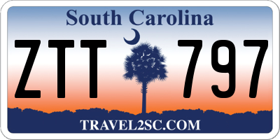 SC license plate ZTT797