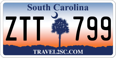 SC license plate ZTT799