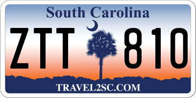 SC license plate ZTT810