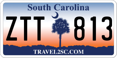 SC license plate ZTT813