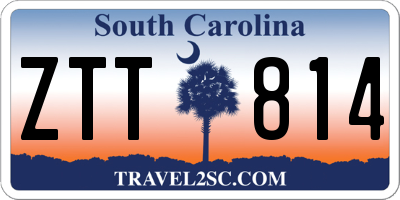 SC license plate ZTT814