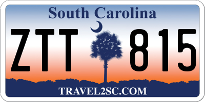 SC license plate ZTT815