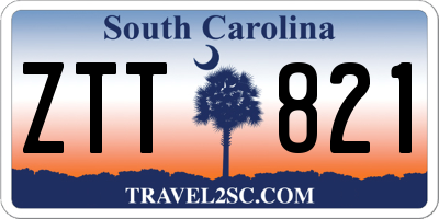 SC license plate ZTT821