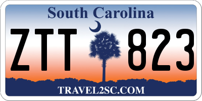 SC license plate ZTT823