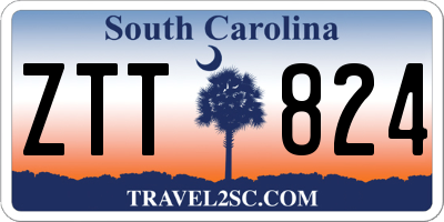 SC license plate ZTT824