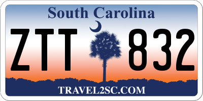 SC license plate ZTT832