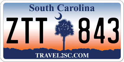 SC license plate ZTT843