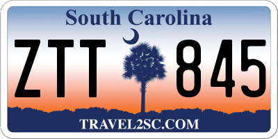 SC license plate ZTT845