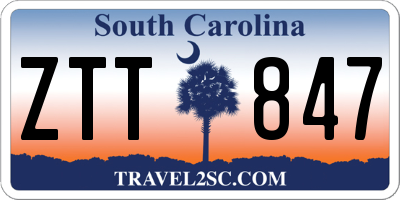 SC license plate ZTT847
