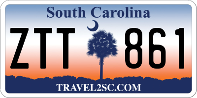 SC license plate ZTT861
