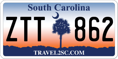 SC license plate ZTT862