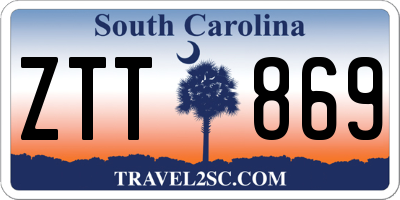 SC license plate ZTT869