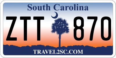 SC license plate ZTT870