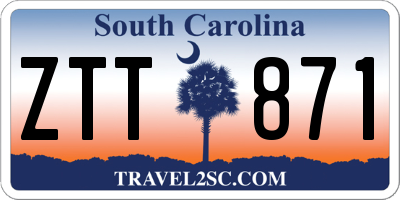 SC license plate ZTT871