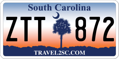 SC license plate ZTT872