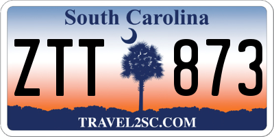 SC license plate ZTT873