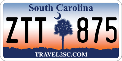 SC license plate ZTT875