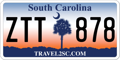 SC license plate ZTT878