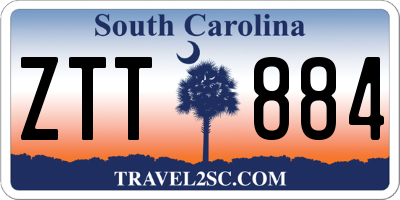 SC license plate ZTT884