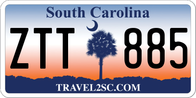 SC license plate ZTT885