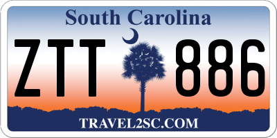 SC license plate ZTT886