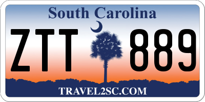 SC license plate ZTT889