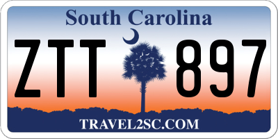 SC license plate ZTT897