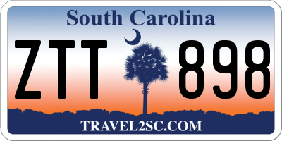 SC license plate ZTT898