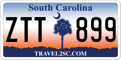 SC license plate ZTT899