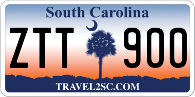 SC license plate ZTT900