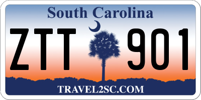 SC license plate ZTT901