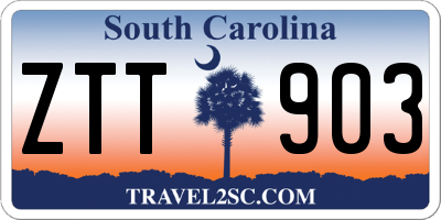SC license plate ZTT903