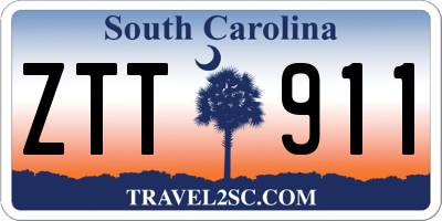 SC license plate ZTT911