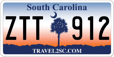 SC license plate ZTT912