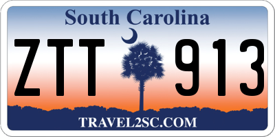 SC license plate ZTT913