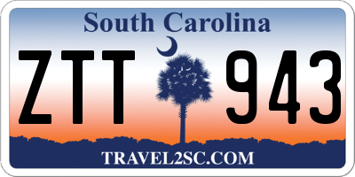 SC license plate ZTT943