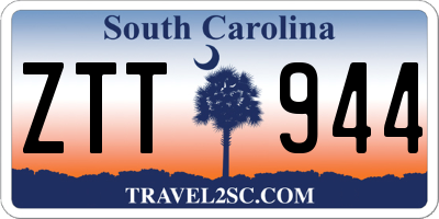 SC license plate ZTT944