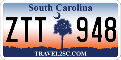 SC license plate ZTT948