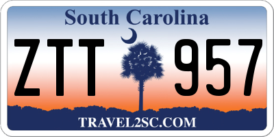 SC license plate ZTT957