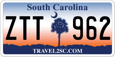 SC license plate ZTT962